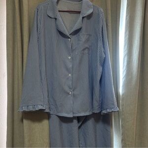 Striped Blue Women's Pajama Set